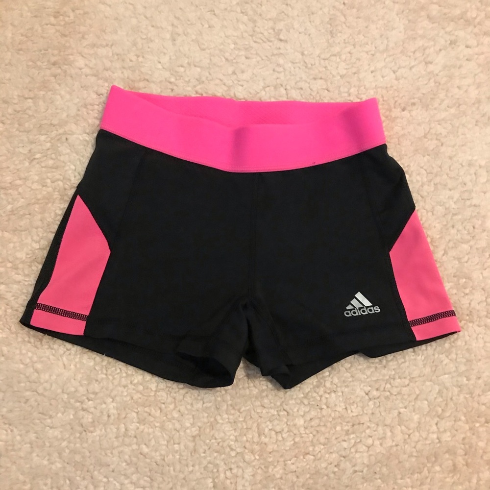 Pink & Black Adidas Compression Shorts